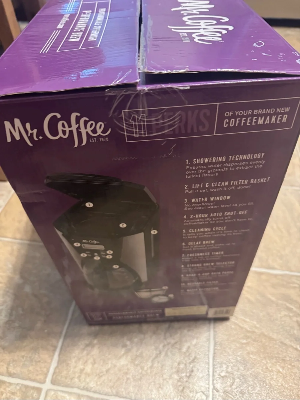 Mr. Coffee Black Programmable Coffee Maker - Enhanced Taste Performance Brew